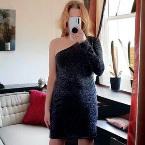 BCBGMaxAzria Inya Dress Black Shimmer